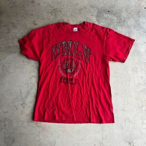 Unlv Las Vegas university 1990s y2k college red tee mens size XL